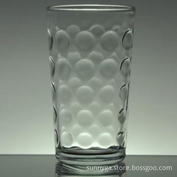 320mL Glass Tumbler with Debossed Dot, Suitable for Promotion Purposes or Daily Use
